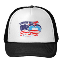 I love America - Elect Obama Now Mesh Hats