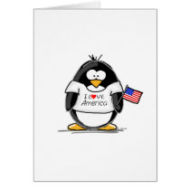 I Love America Penguin Cards