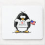 I Love America Penguin Mouse Mat