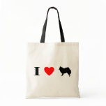 I Love American Eskimo Dogs bags