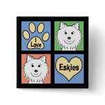 I Love American Eskimos buttons