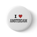 I Love Amsterdam Pinback Button