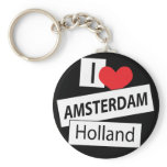 I Love Amsterdam Holland keychains