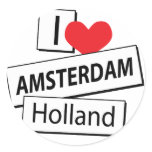 I Love Amsterdam Holland stickers