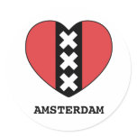 I LOVE AMSTERDAM sticker By Amsterdamned