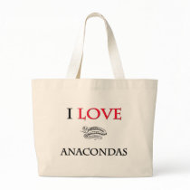 I Love Anacondas Canvas Bag