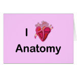 I Love Anatomy with human heart! cards