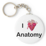 I Love Anatomy with human heart! keychains