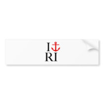 I Love (Anchor) RI Bumper Stickers