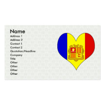 I Love Andorra Business Card Templates