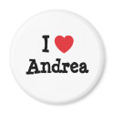 I love Andrea heart custom personalised magnets