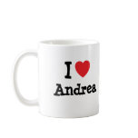 I love Andrea heart custom personalised mugs