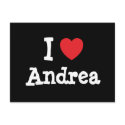 I love Andrea heart T-Shirt postcards