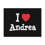 I love Andrea heart T-Shirt postcards