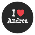 I love Andrea heart T-Shirt stickers