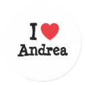 I love Andrea heart T-Shirt stickers