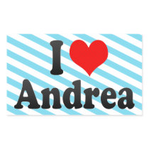 I love Andrea Rectangular Sticker