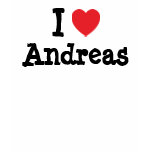 I love Andreas heart custom personalised t-shirts