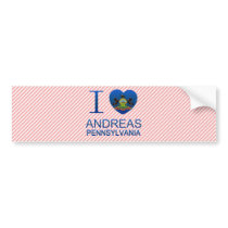 I Love Andreas, PA Bumper Sticker