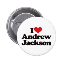 I Love Andrew Jackson Pins