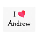I Love Andrew postcards