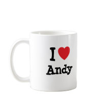 I love Andy heart custom personalised Mug