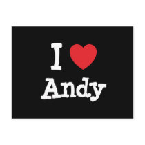 I love Andy heart custom personalised