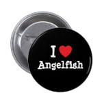 I love Angelfish heart T-Shirt Buttons