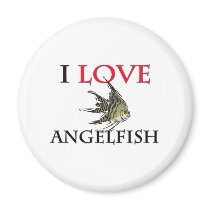 I Love Angelfish magnets