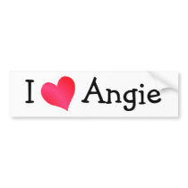 I Love Angie Bumper Sticker