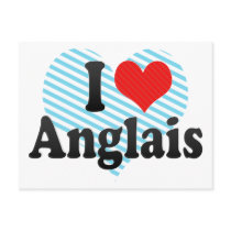 I Love Anglais Postcards