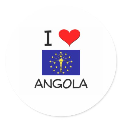 I Love ANGOLA Indiana Sticker by cityshirt