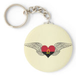 I Love Angola -wings Keychain