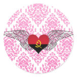 I Love Angola -wings Stickers