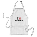i love animals aprons