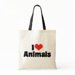 I Love Animals Tote Bags