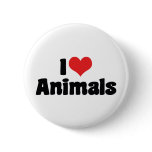 I Love Animals Buttons
