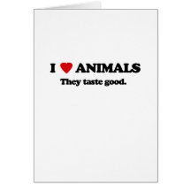 I Love animals Greeting Card