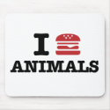 i love animals mousepads