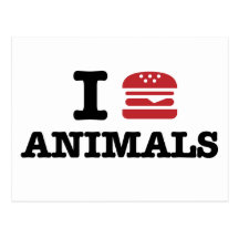 i love animals post cards