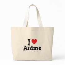 I love Anime heart custom personalised Bags