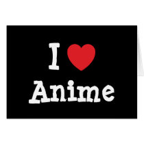 I love Anime heart custom personalised