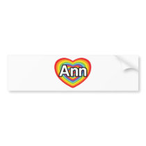 I love Ann, rainbow heart