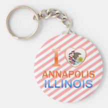 I Love Annapolis, IL Keychains
