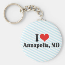 I Love Annapolis, MD Keychains
