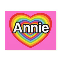 I love Annie, rainbow heart