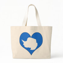 I Love Antarctica Tote Bags