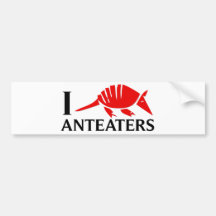 I Love Anteaters Bumper Sticker