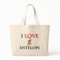 I Love Antelope Canvas Bags