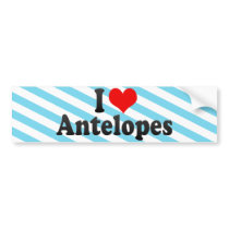 I Love Antelopes Bumper Sticker
